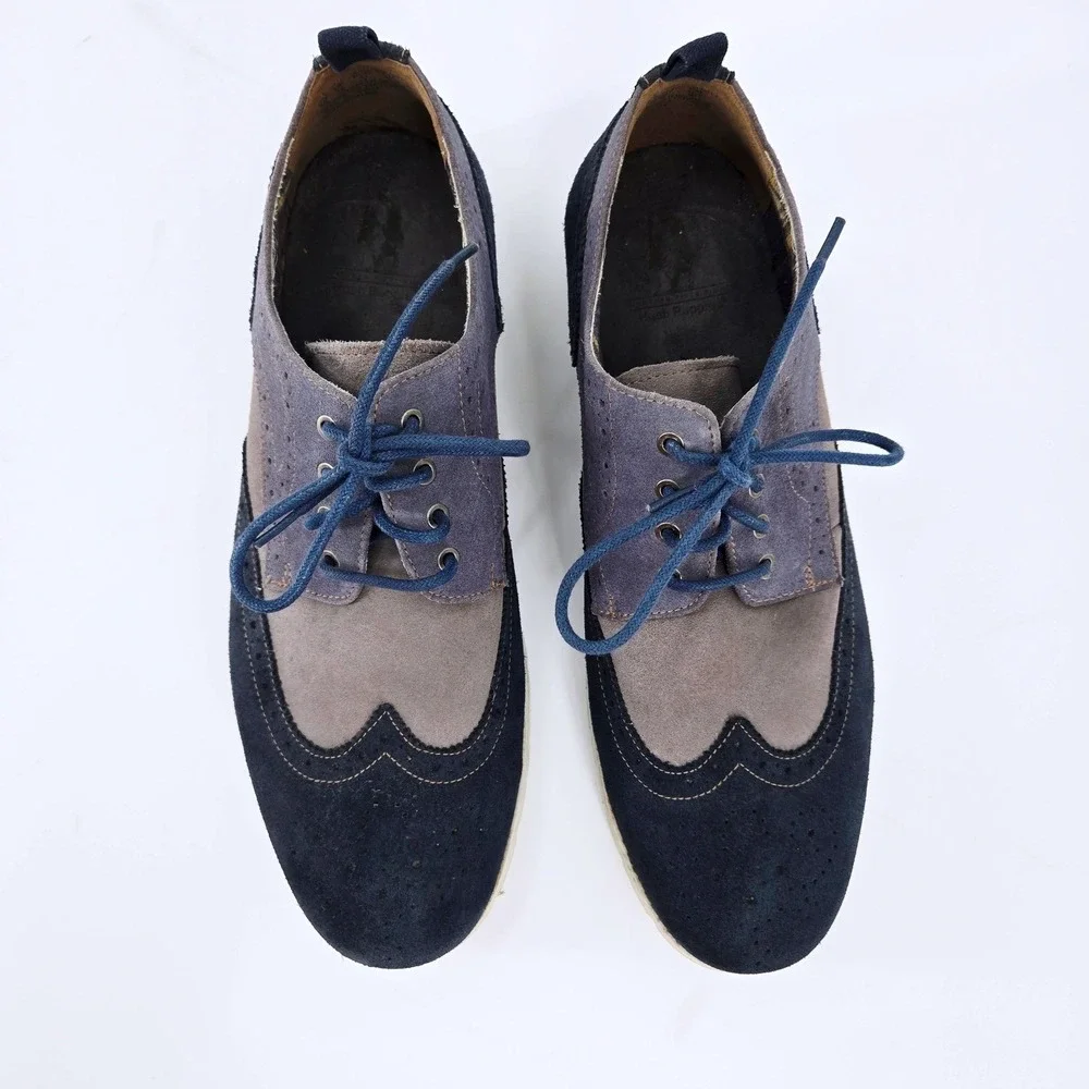 Hush Puppies Three-Tone‎ Suede Wingtip Oxford Brogues Gorpcore 13 EW